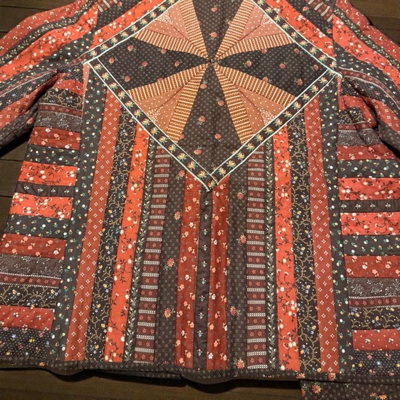 Handmade Quilted Folk Art Jacket | Patchwork Prairie Coat - Picture 2 of 16